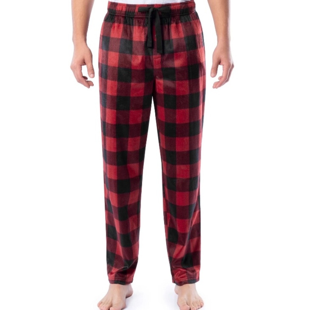 Fruit of the Loom Men's Fleece Plaid Sleep Pants Choose Color Size XL NWT
